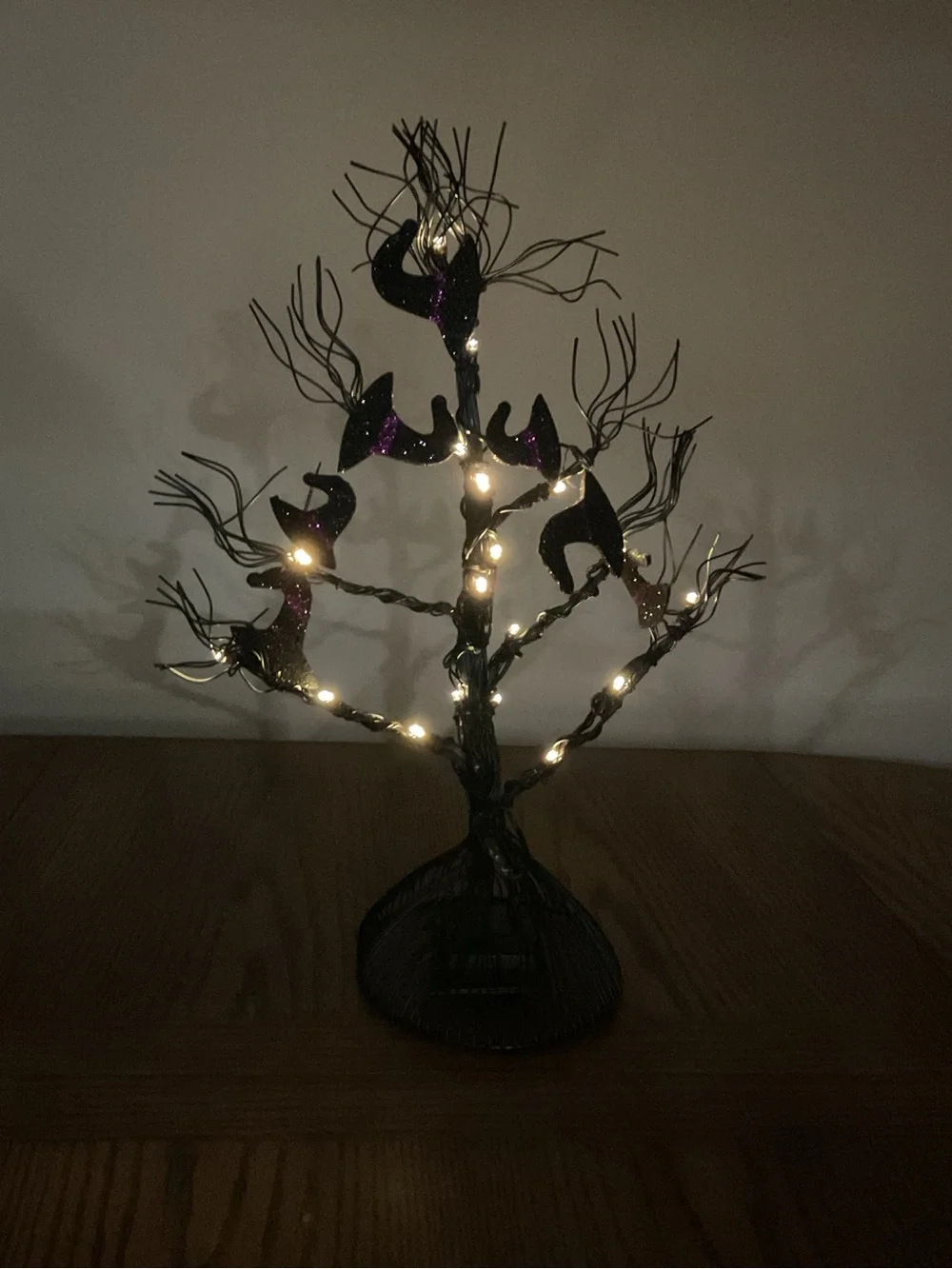 Black and Purple LED Decorative Holiday Tree witch 🧙 hats Halloween